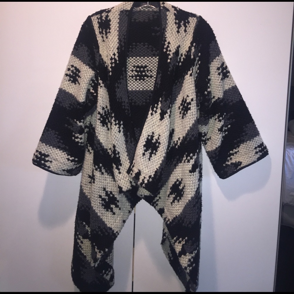 ❄️ DOLCE VITA Draped Neck Sweater Jacket - Picture 1 of 4